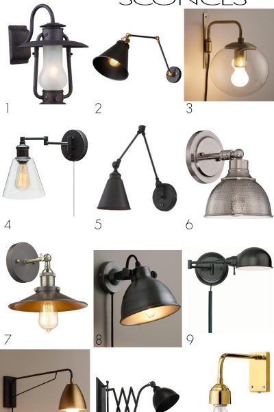 Affordable Modern Farmhouse Sconces: Swing arm wall lamps, rustic modern metal and glass sconces... Perfect for bedside, kitchen, office, anywhere!
