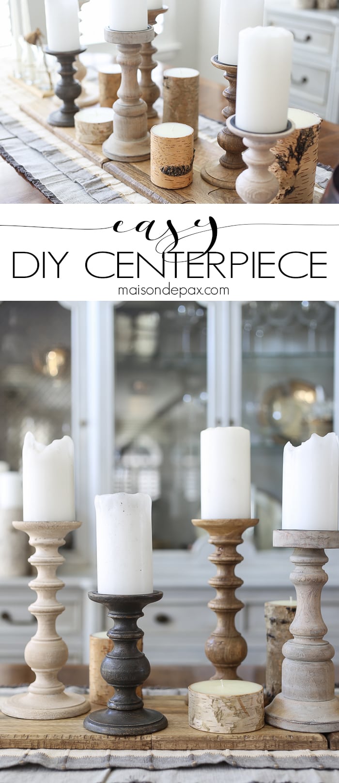 Love this super easy DIY centerpiece! So versatile... PLUS a checklist to help you get your Thanksgiving table ready.