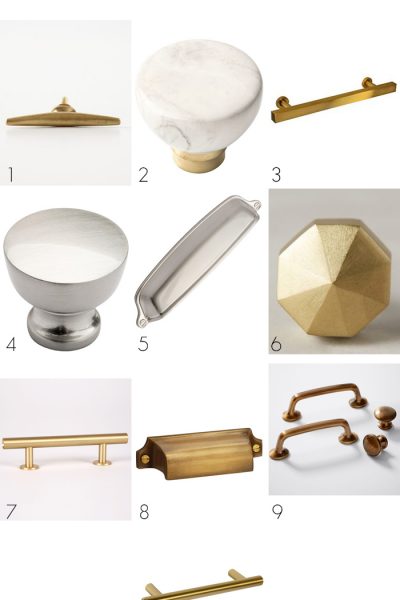 Chic Modern Cabinet Hardware: gorgeous knobs and cabinet pulls at a variety of prices - you'll be surprised how affordable some are!