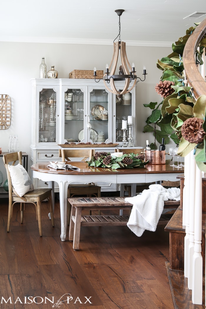 French Farmhouse Christmas Dining Room