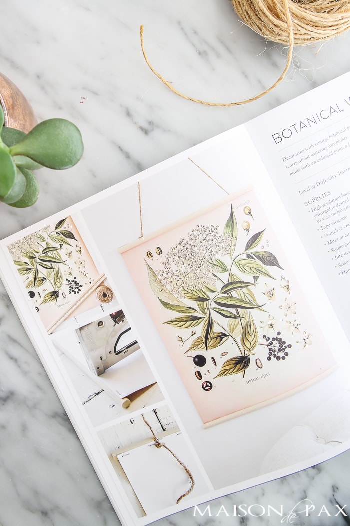 Looking to add a little farmhouse charm to your space? This DIY botanical hanging is so easy. Make it AND so many other fun, farmhouse, DIY Projects.