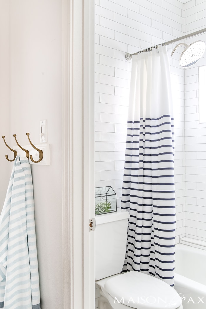 how to update a 90s bathroom: beautiful white tile
