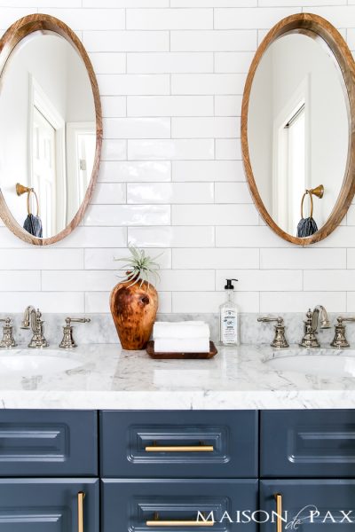How to plan a bathroom remodel: where to splurge and save as well as sources for this beautiful space!