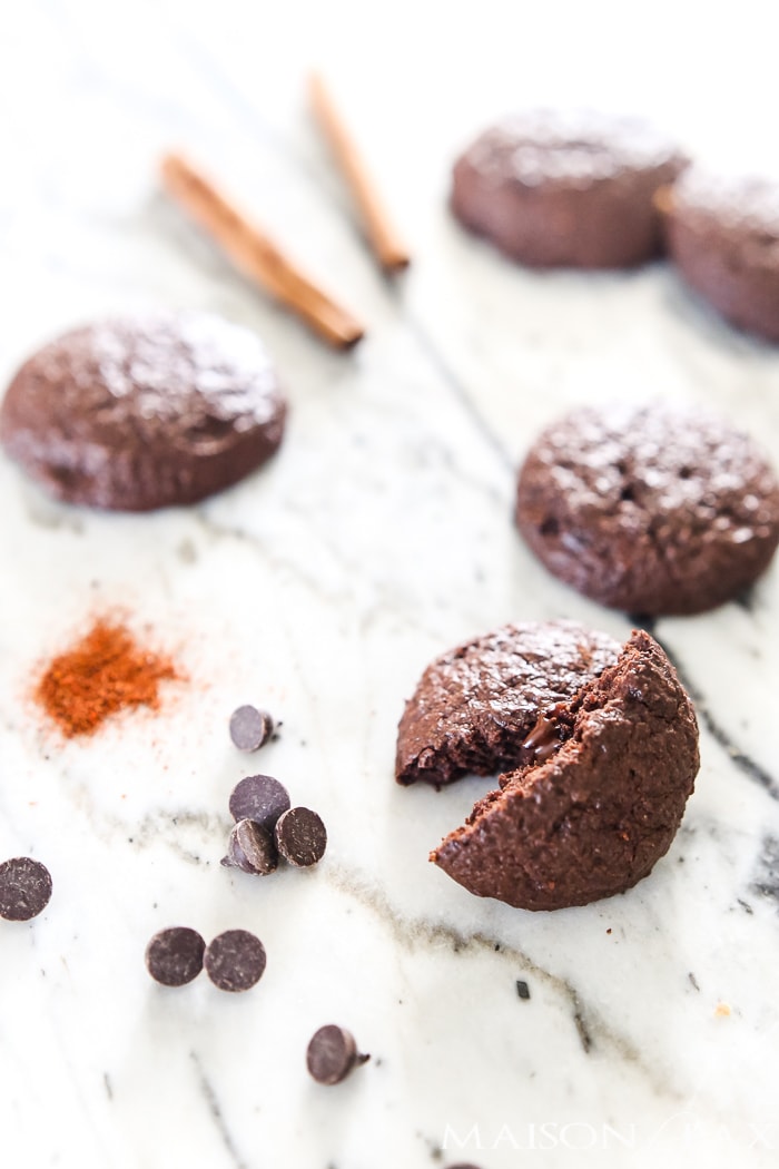mexican chocolate cookies: gluten free and low sugar