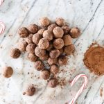 peppermint truffles date bites homemade larabar healthy holiday dessert #healthydessert