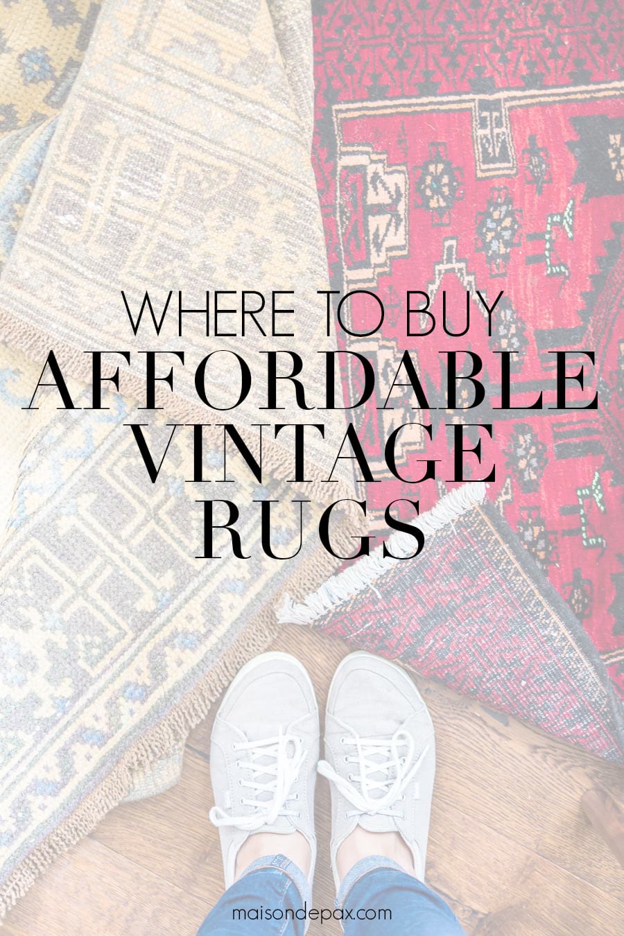 vintage rugs with overlay: where to buy affordable vintage rugs | Maison de Pax