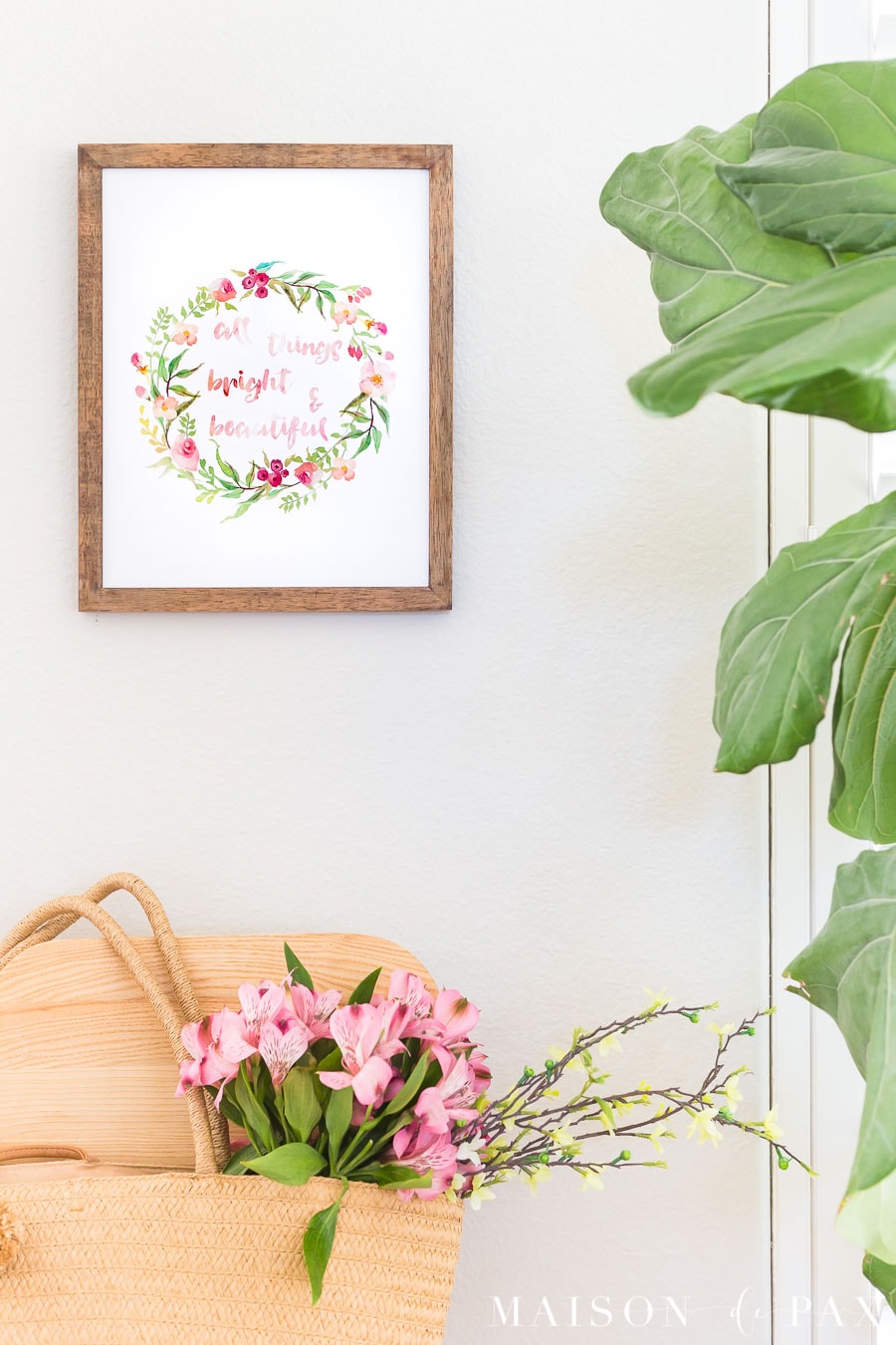 watercolor floral wall art free printable | Maison de Pax