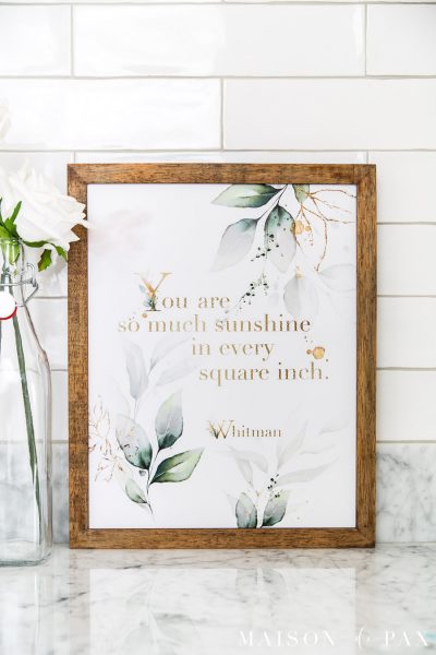 free summer printable: you are so much sunshine in every square inch | Maison de Pax