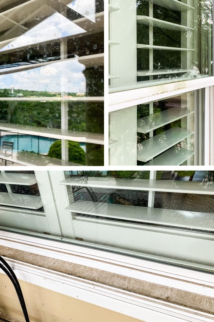dirty exterior windows before cleaning | Maison de Pax