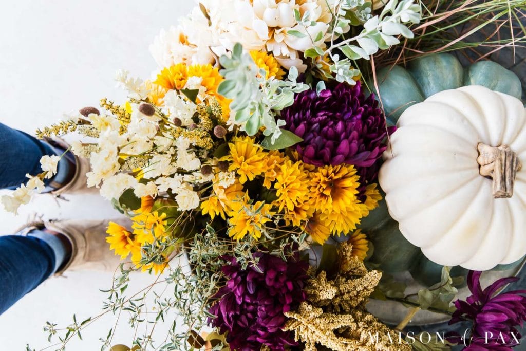 Fall Porch Arrangement (Easy Florals) - Maison de Pax