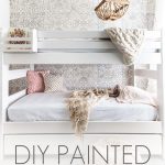 white bunk beds with overlay: diy painted bunk beds | Maison de Pax