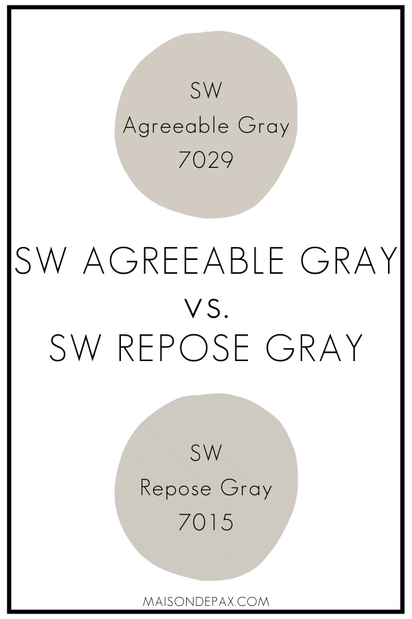 SW Agreeable Gray v SW Repose Gray | Maison de Pax