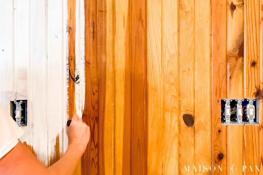 How to Paint Wood Paneling Maison de Pax