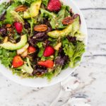 mixed greens with strawberries, avocado, and more | Maison de Pax