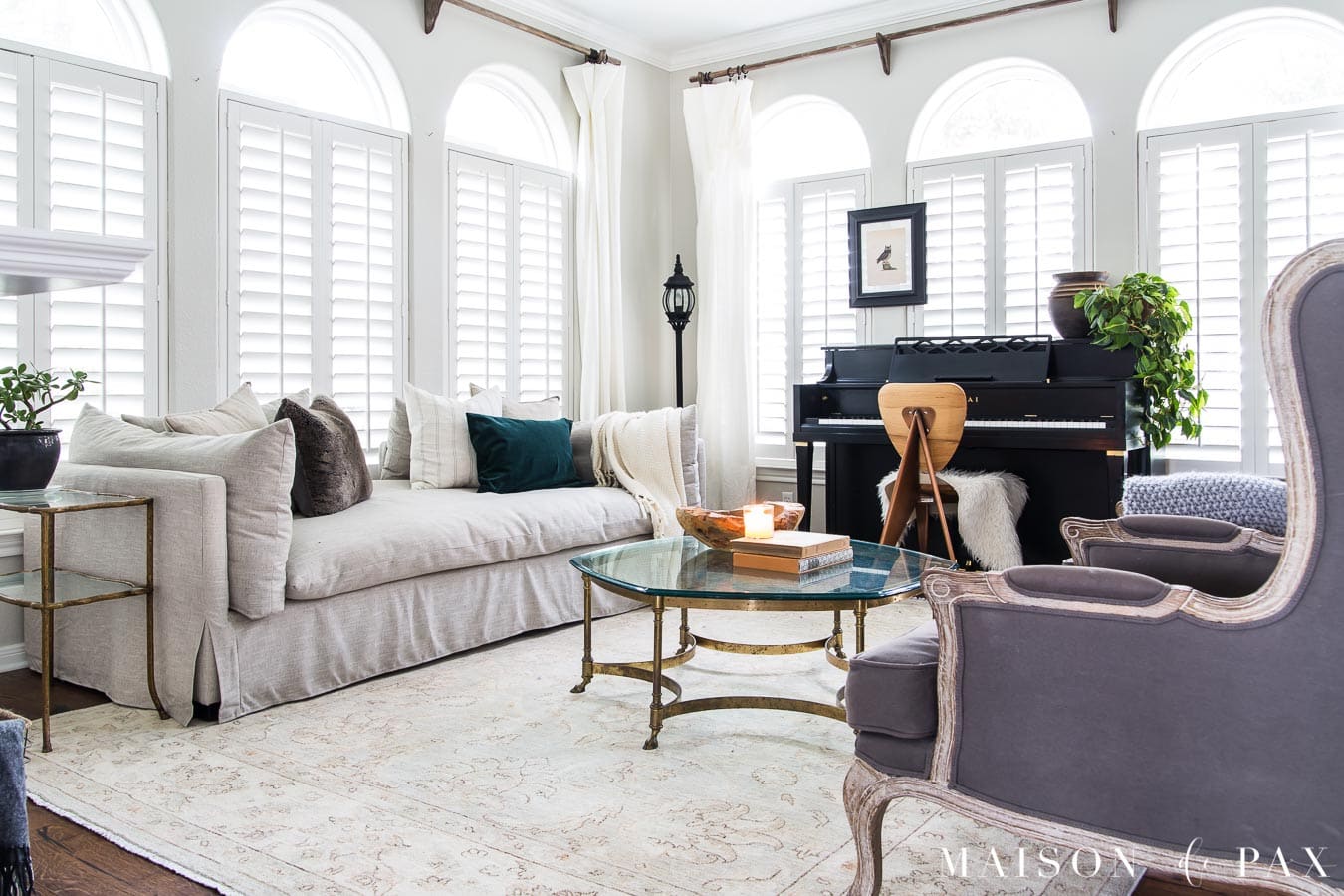 cozy neutral fall decor living room inspo | Maison de Pax