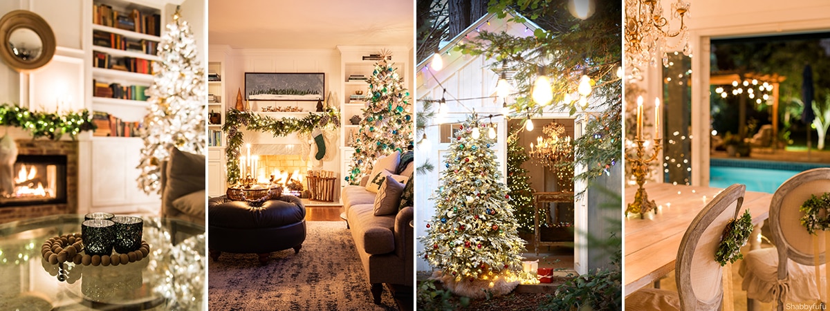 So many beautiful homes decorated with Christmas lights!