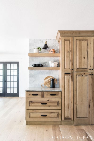 white oak wood floors with natural wood cabinets | Maison de Pax