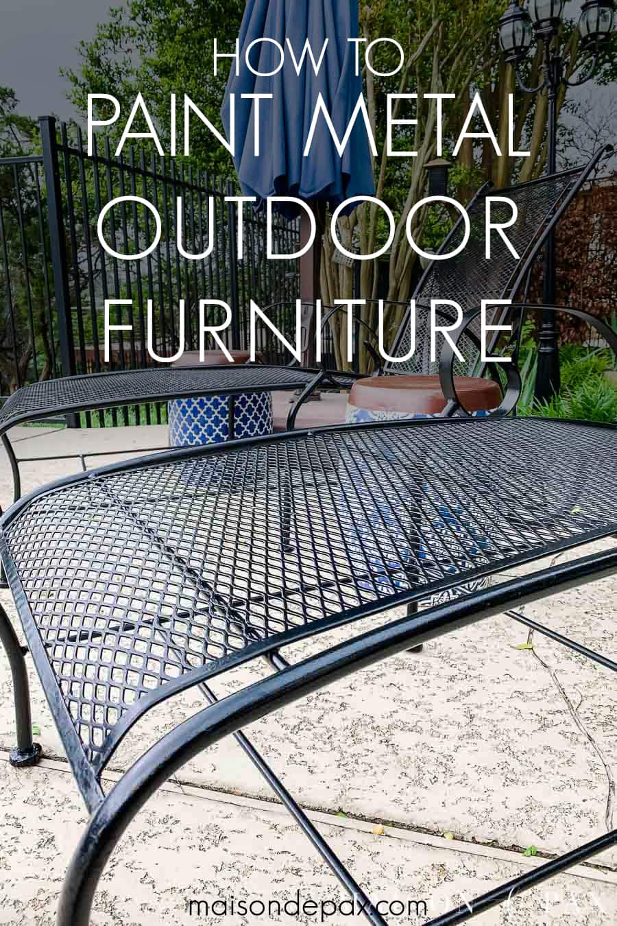 how to paint metal outdoor furniture
