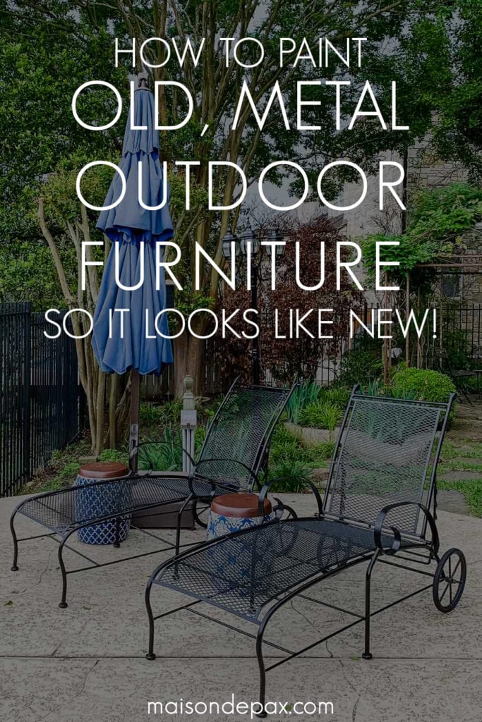 how to paint old metal outdoor furniture so it looks new