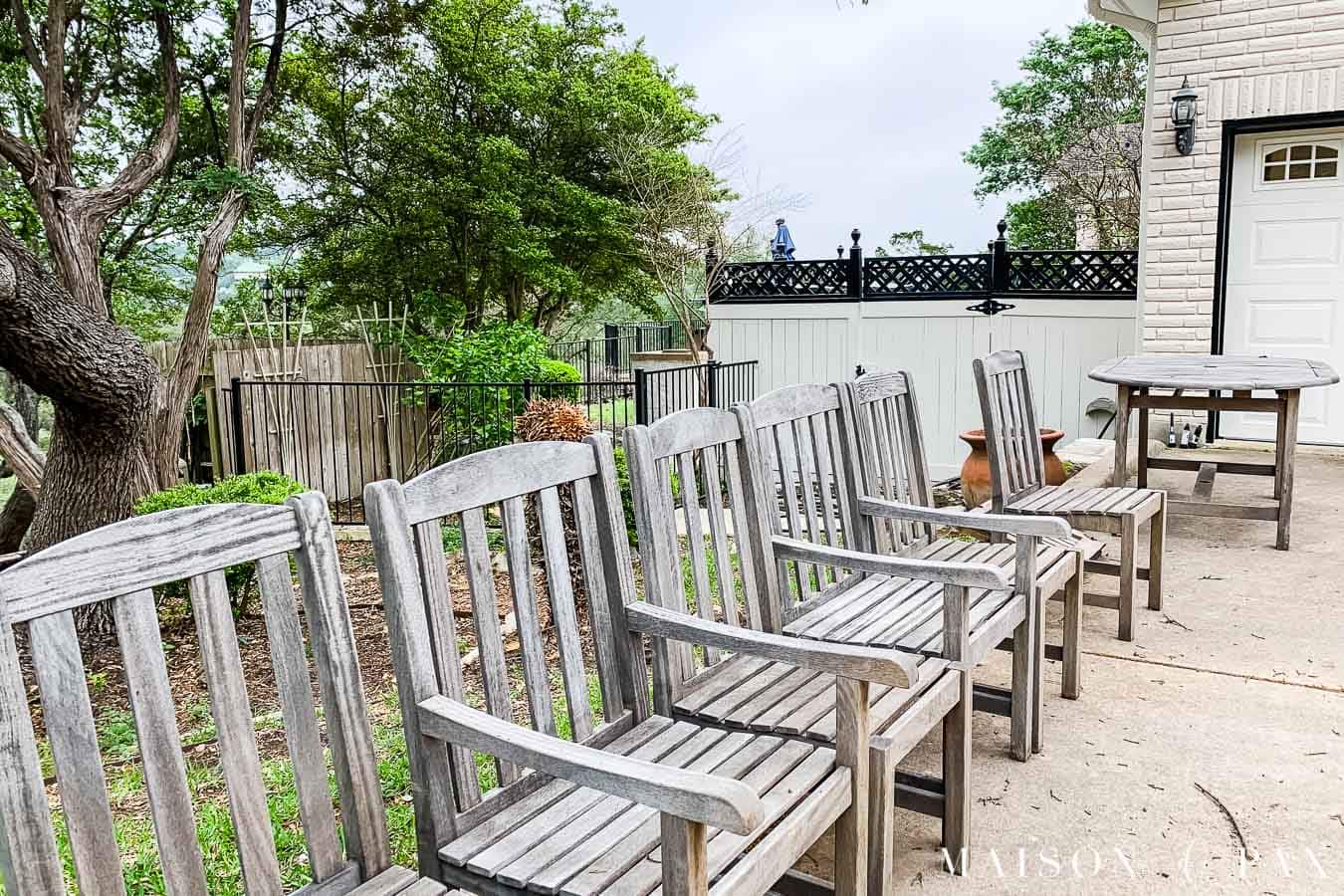 how to restore weathered teak outdoor furniture