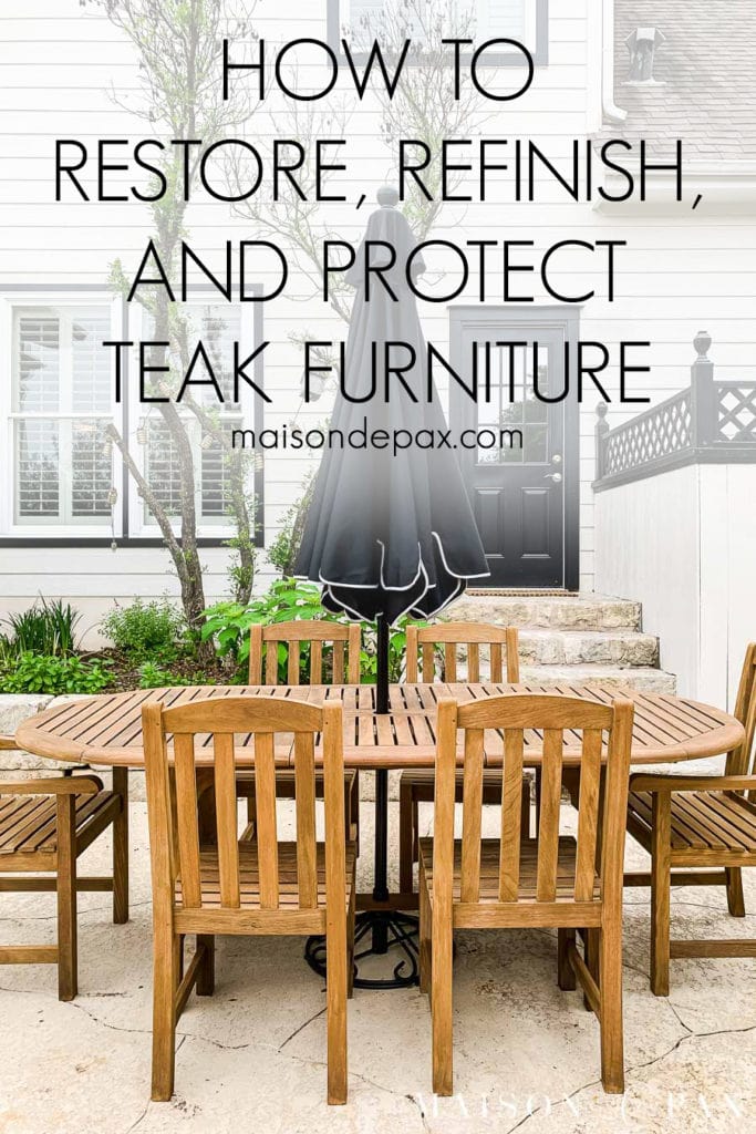 how to restore, refinish, and protect teak furniture
