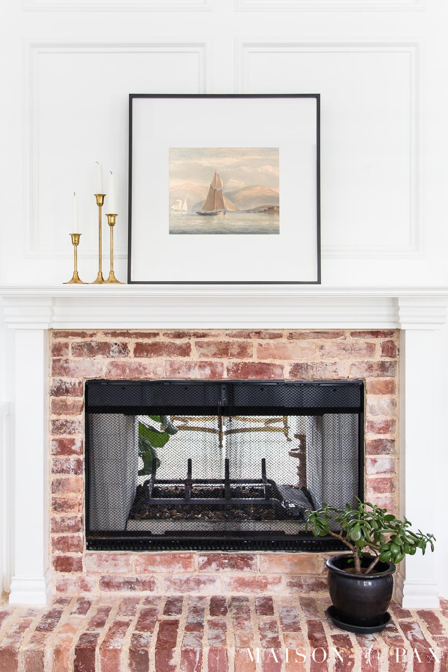 5 Simple Mantel Decor Ideas Maison De Pax, Simple Fireplace Surround Ideas
