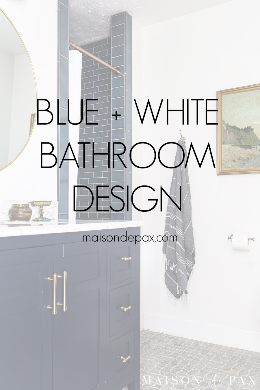 blue and white bathroom design