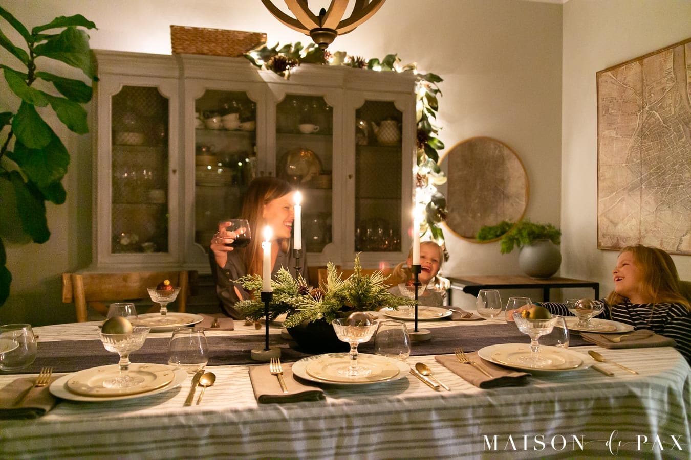 Beautiful Christmas dinner party