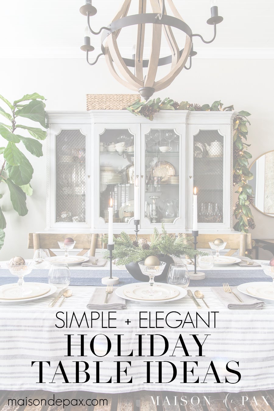 simple and elegant holiday table ideas