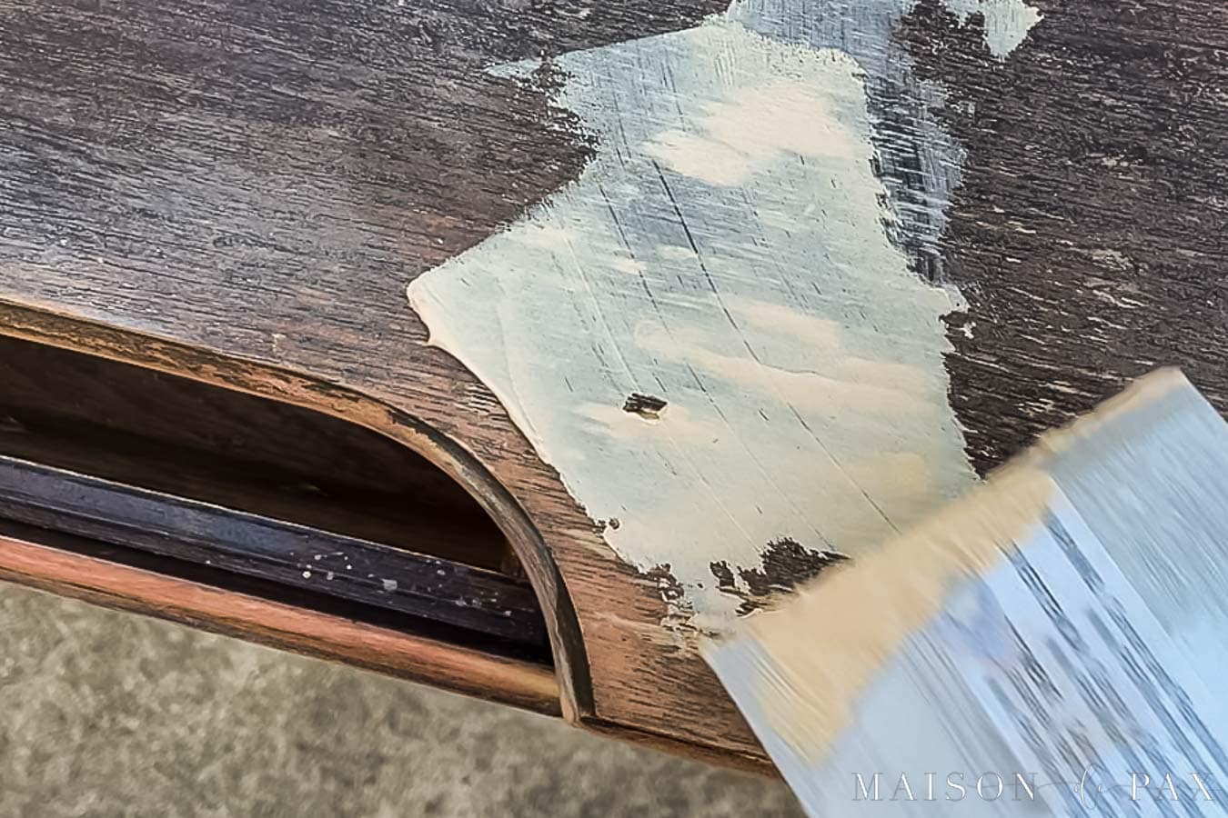 using wood filler on damaged desktop