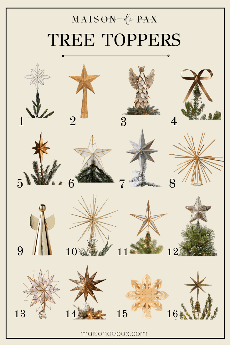 essential holiday decor: best Christmas tree toppers