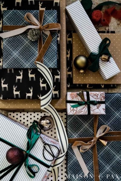 beautiful holiday gift wrap combinations
