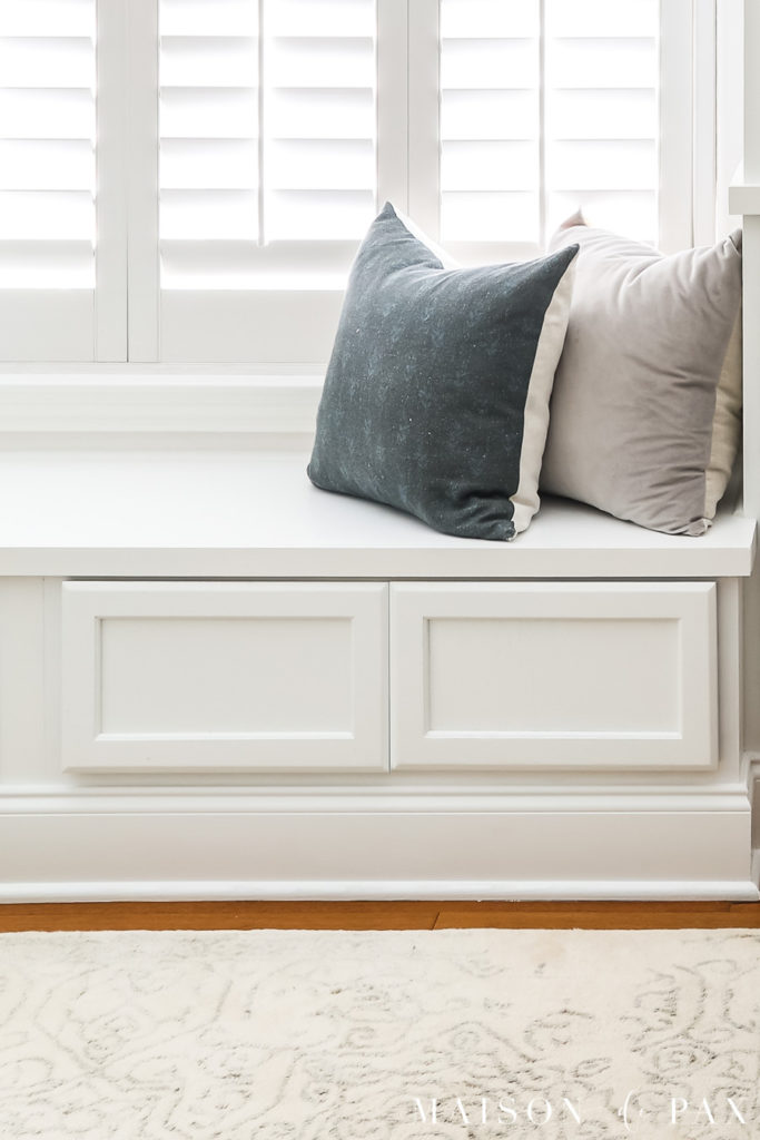 Picture of DIY Window Seat Between Bookcases - Maison de Pax