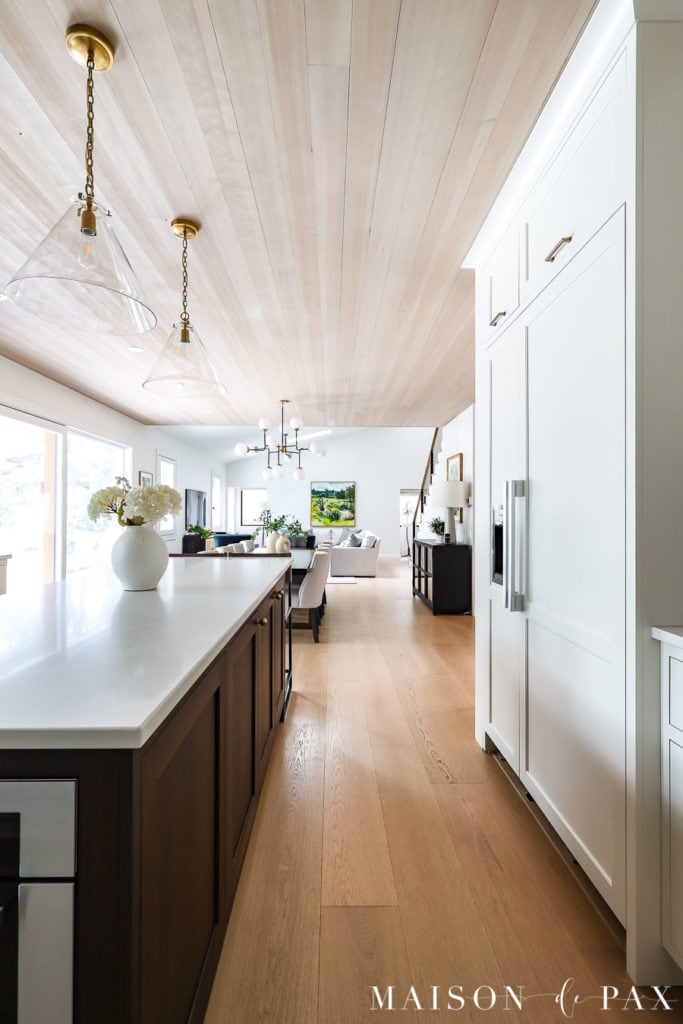 Warm White Kitchen with Wood Island - Maison de Pax
