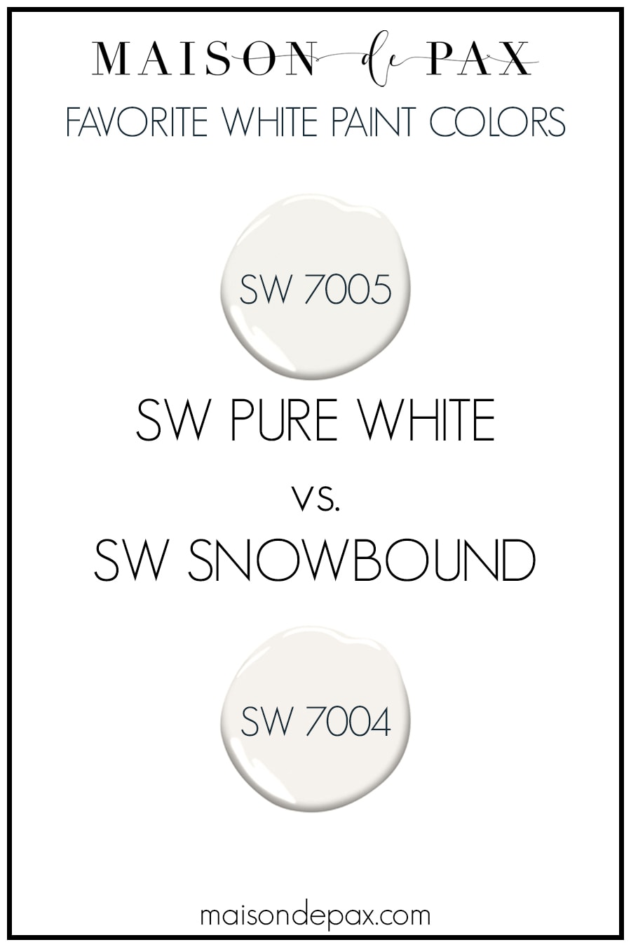 sw pure white vs snowbound paint analysis