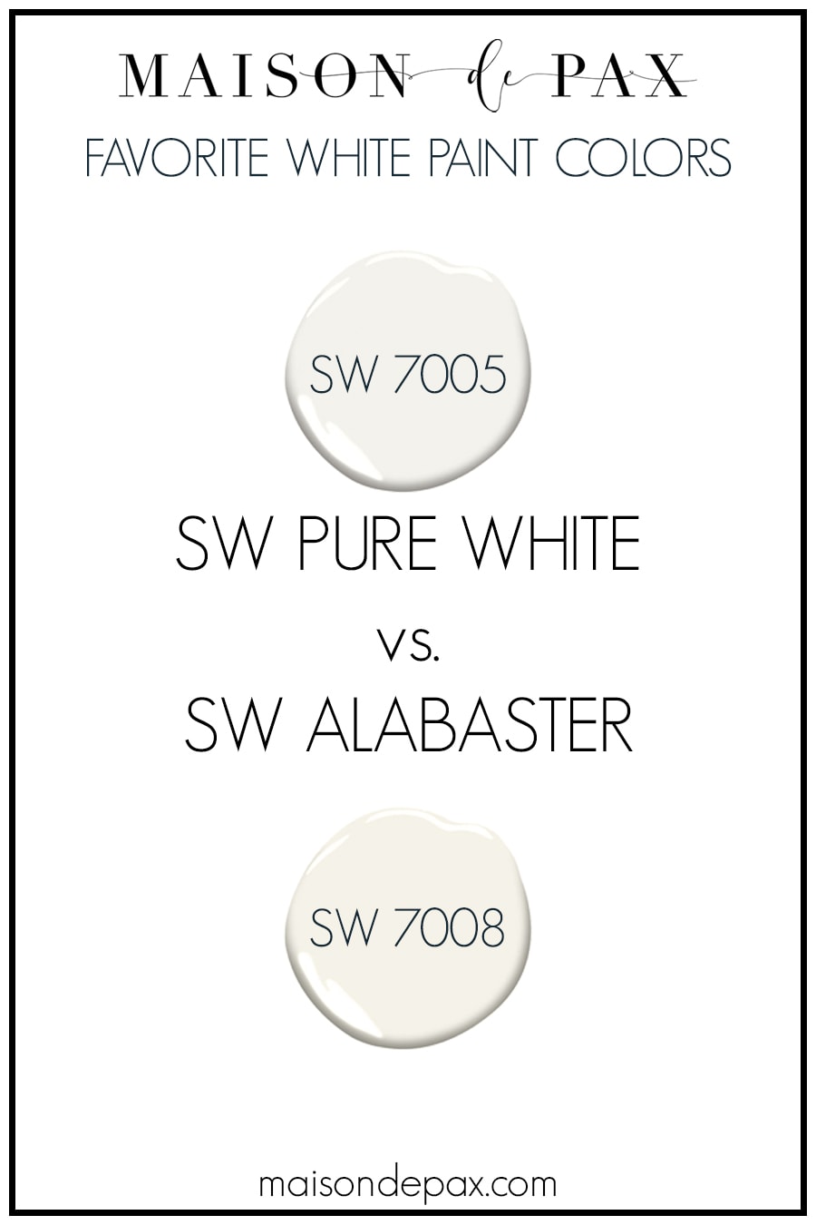 sw pure white vs alabaster