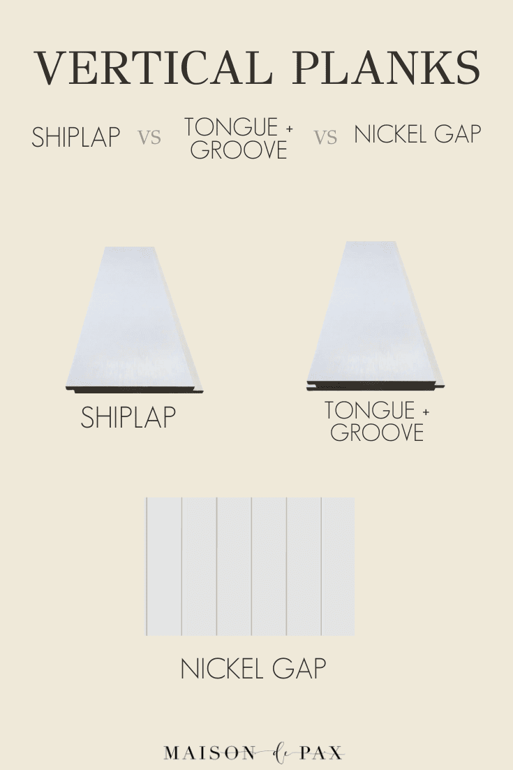 shiplap vs tongue and groove vs nickel gap