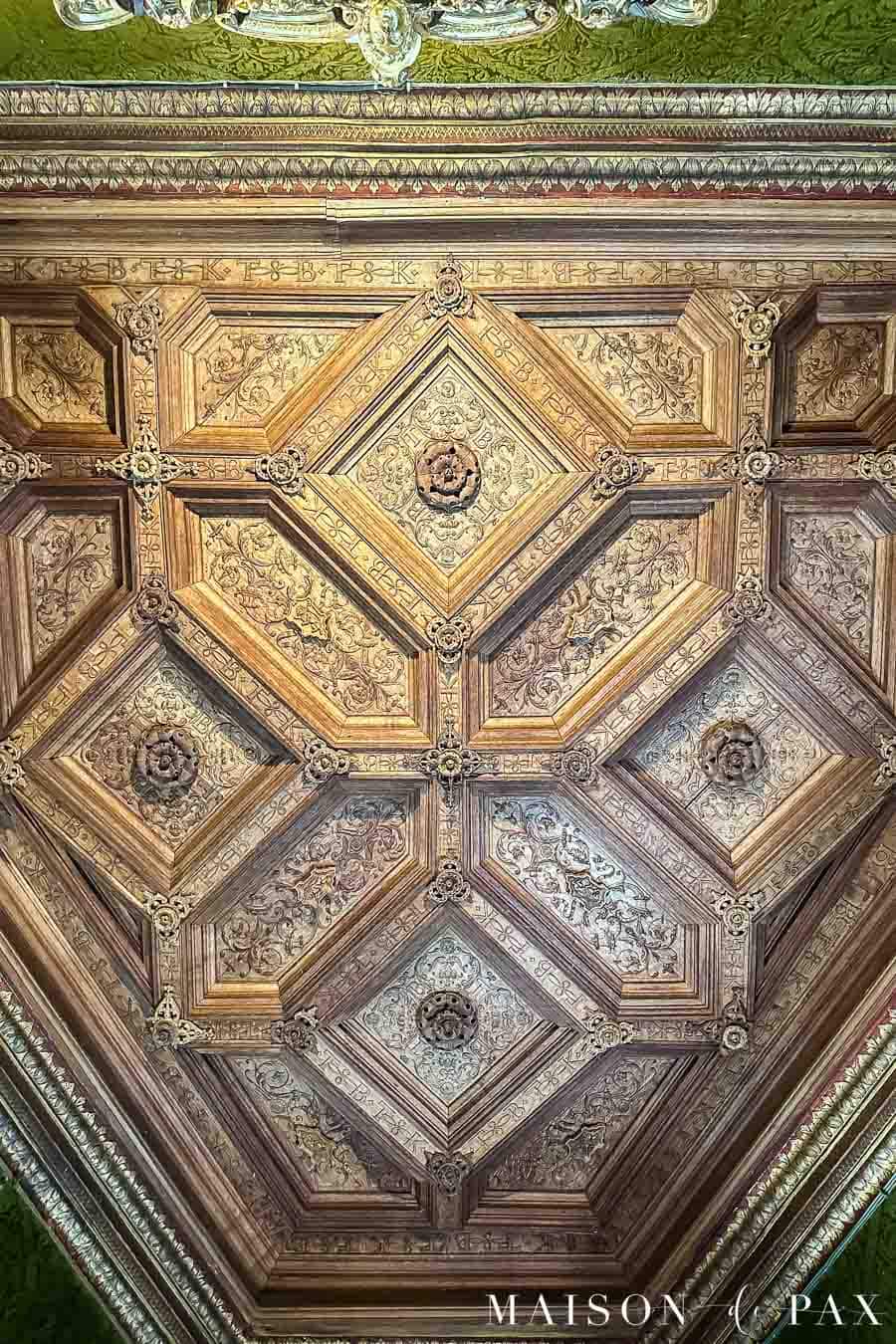 carved wood ceiling french architecture