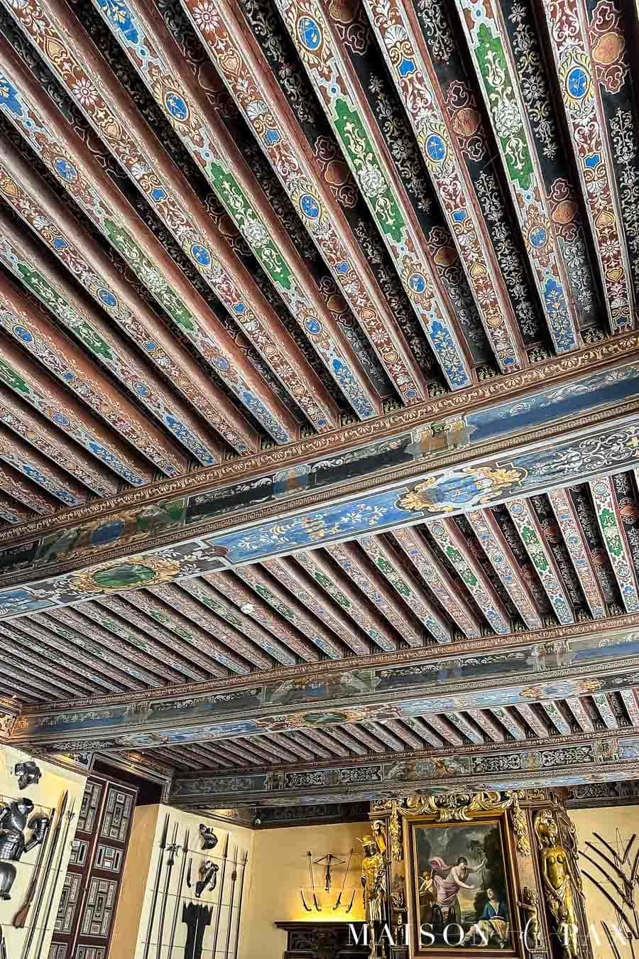 elaborate painted renaissance ceiling beams