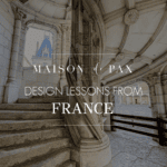 curved stone stairwell with overlay: interior design lessons from france