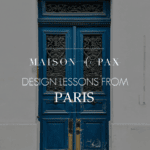 Parisian doors - vibrant blue double doors with overlay: design lessons from paris