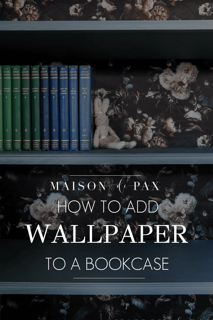 how to add wallpaper to a bookcase