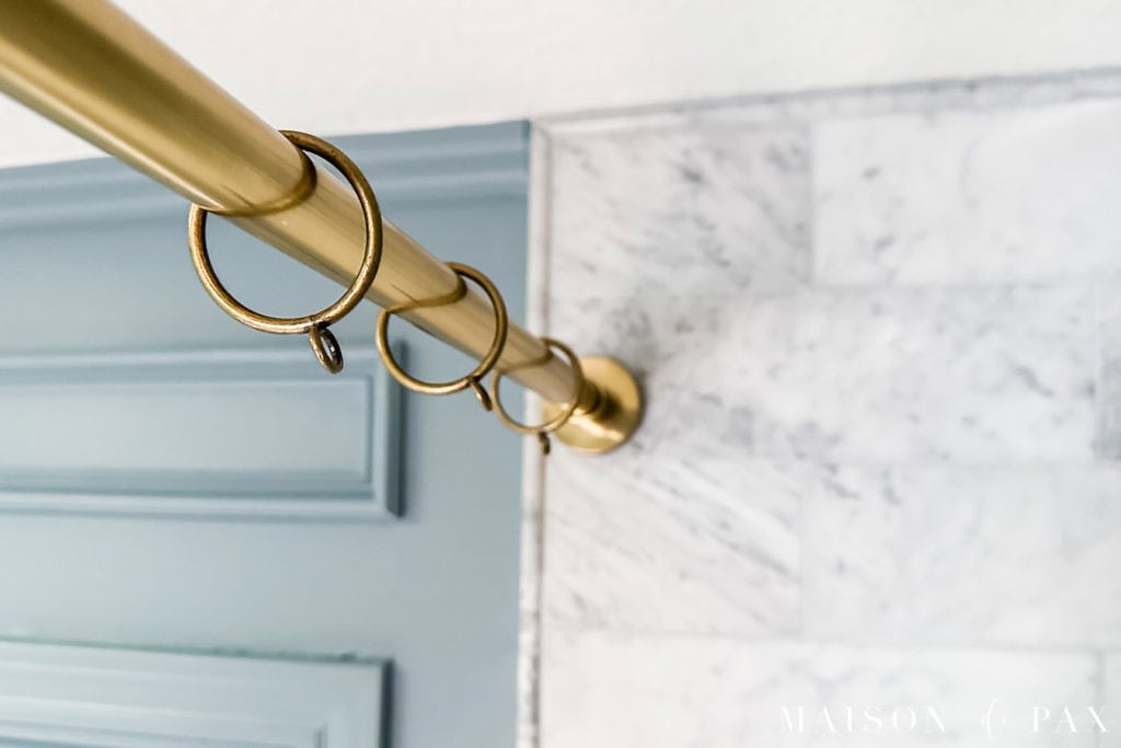 How To Use Curtain Panels as Shower Curtains - Maison de Pax